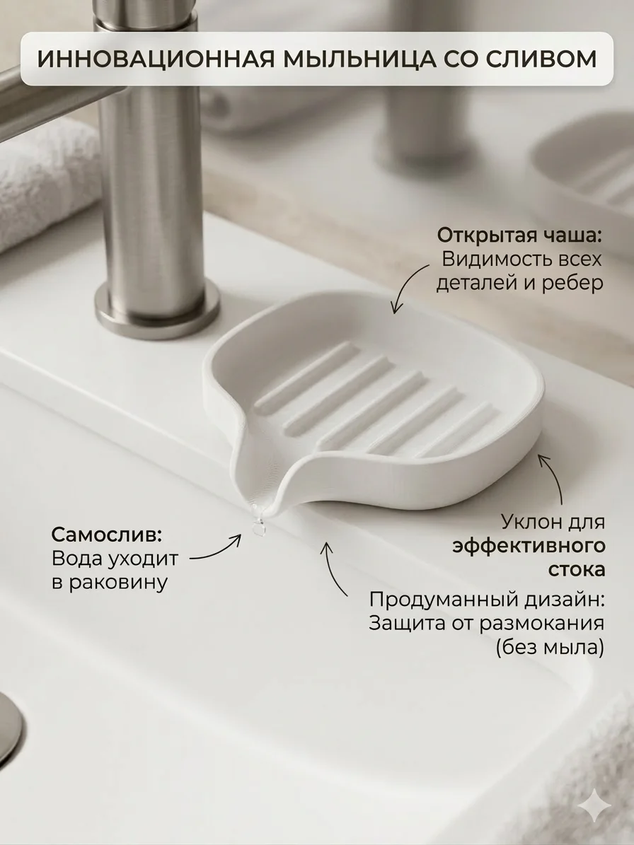 Мыльница белая